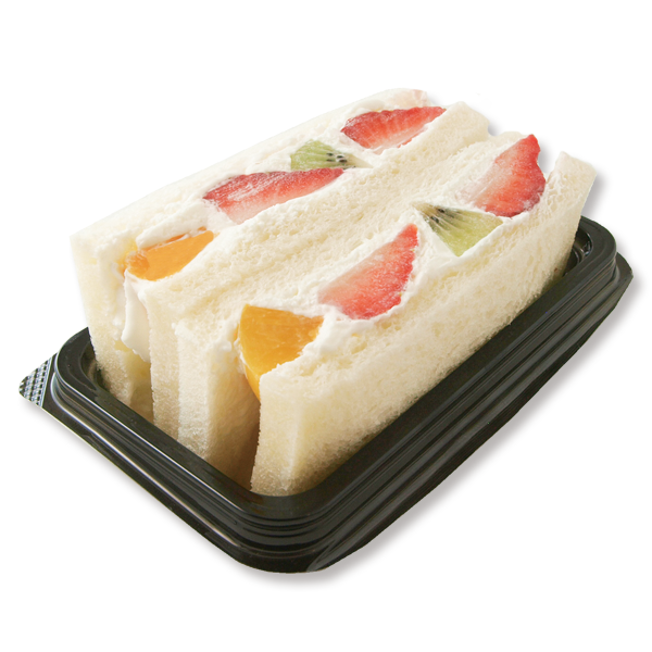 メロンとマンゴーの果物サンド